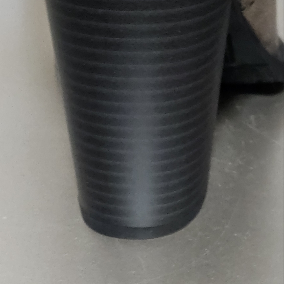 TORRID Lace-Up Back Lug Sole High Boot Wide Calf Taupe 11W - Picture 7 of 10